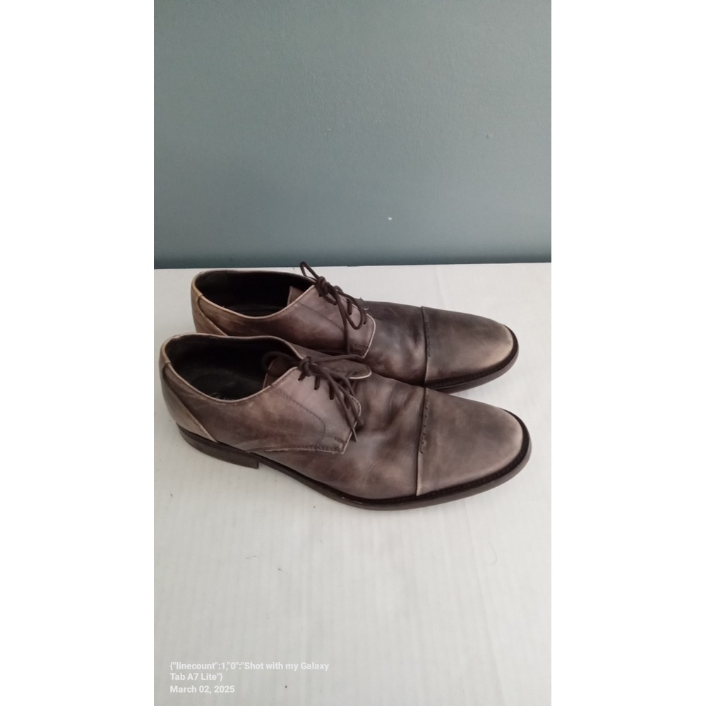 Leather Dress Shoes‎ Cap Toe Oxford Lace Up Casual Comfort Work Size?